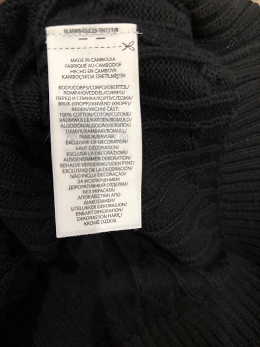 Polo by Ralph Lauren Black Cable Knit V-Neck Sweater Vest with Red Pony - Picture 3 of 4